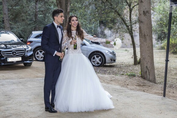 Mariage du footballeur espagnol du Borussia Dortmund Marc Bartra et de Melissa Jimenez à Barcelone le 18 juin 2017.