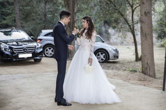 Mariage du footballeur espagnol du Borussia Dortmund Marc Bartra et de Melissa Jimenez à Barcelone le 18 juin 2017.