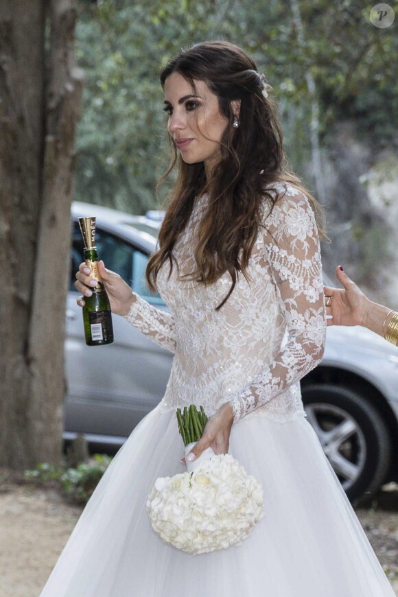 Mariage du footballeur espagnol du Borussia Dortmund Marc Bartra et de Melissa Jimenez à Barcelone le 18 juin 2017.