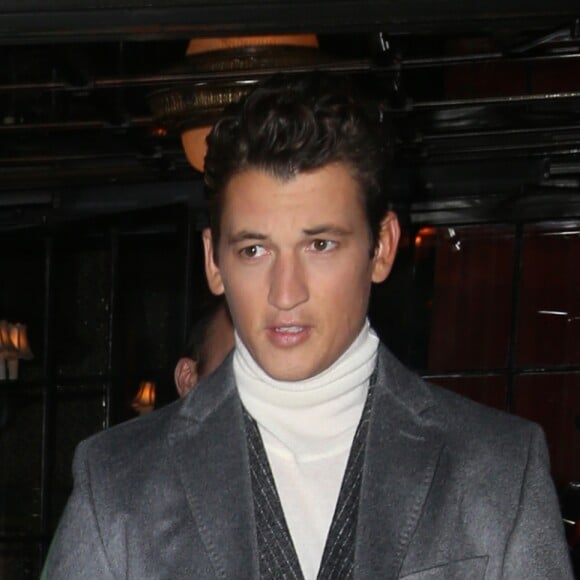 Miles Teller est allé diner au restaurant avec sa petite amie Keleigh Sperry à New York, le 31 janvier 2017