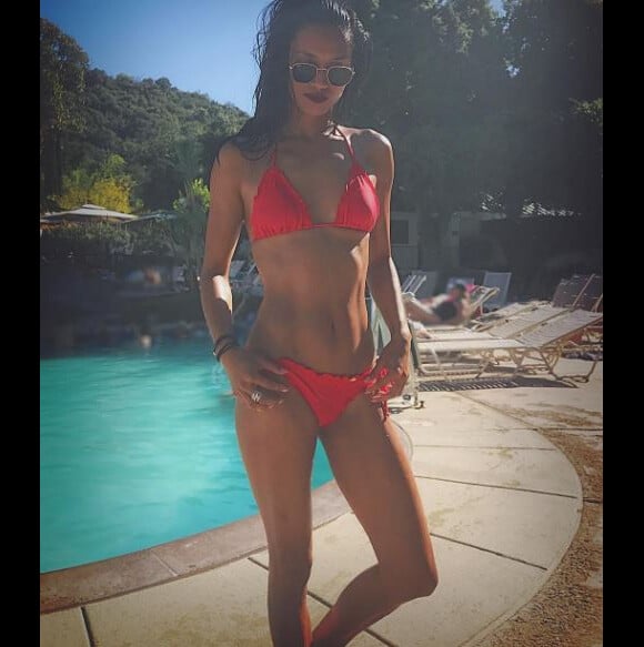 Sharina Gutierrez, le top en couple avec le footballeur français Samir Nasri, pose en bikini sur Instagram le 5 juin 2017.