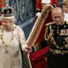 La reine Elizabeth II et le prince Philip, duc d'Edimbourg, en novembre 2006 lors de l'ouverture du Parlement à Londres.