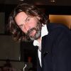 Exclusif - Frédéric Beigbeder, portant les espadrilles Scott et Zelda créée par la jeune styliste Rebecca en exclusivité pour l'Hôtel Belles Rives, lors de la soirée "Palm Springs 60's" à l'hôtel Prince de Galles pour l'inauguration de son patio d'été à Paris le 15 juin 2017. © Rachid Bellak / Bestimage