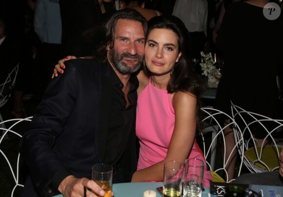 Exclusif - Frédéric Beigbeder et sa femme Lara Micheli lors de la soirée "Sandra and Co" pendant le 70 ème Festival de Cannes, le 20 mai 2017. © Denis Guignebourg/Bestimage