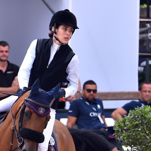 Charlotte Casiraghi lors du Jumping international de Monte-Carlo, étape du Longines Global Champions Tour, le 23 juin 2017 à Monaco. © Bruno Bebert / Bestimage