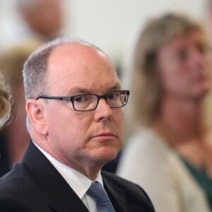 Le prince Albert II de Monaco le 23 juin 2017 à Drogheda, en Irlande, lors d'un forum sur la biodiversité au Boyne Valley Hotel.