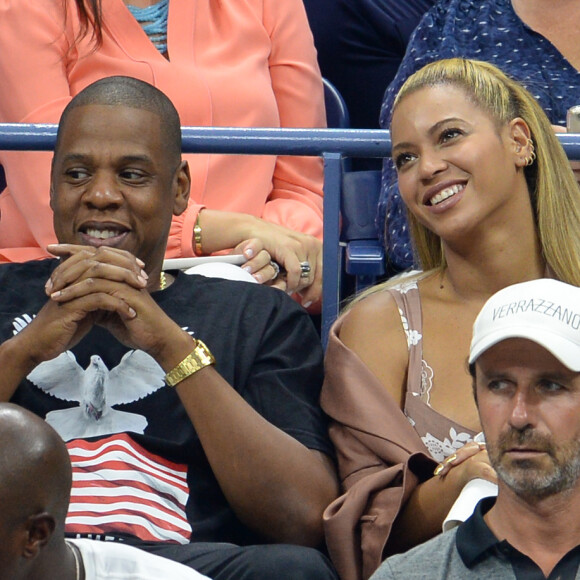 Beyoncé et son mari Jay Z pendant l'US Open 2016 au USTA Billie Jean King National Tennis Center à Flushing Meadow, New York, le 1er Septembre 2016.