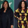 Shonda Rhimes : à gauche en février 2014, à droite en avril 2017.