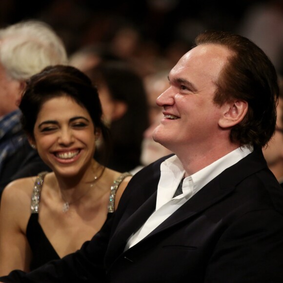 Quentin Tarantino et sa compagne Daniella Pick à la cérémonie d'ouverture du 8ème festival Lumière de Lyon, le 8 octobre 2016. © Dominique Jacovides/Bestimage