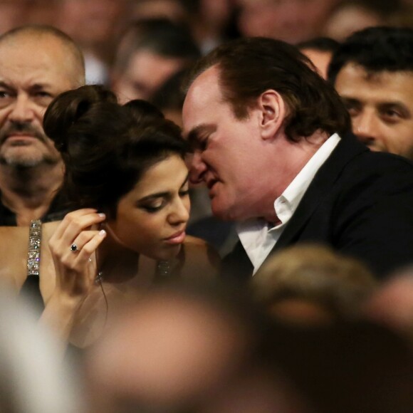 Quentin Tarantino et sa compagne Daniella Pick à la cérémonie d'ouverture du 8ème festival Lumière de Lyon, le 8 octobre 2016. © Dominique Jacovides/Bestimage