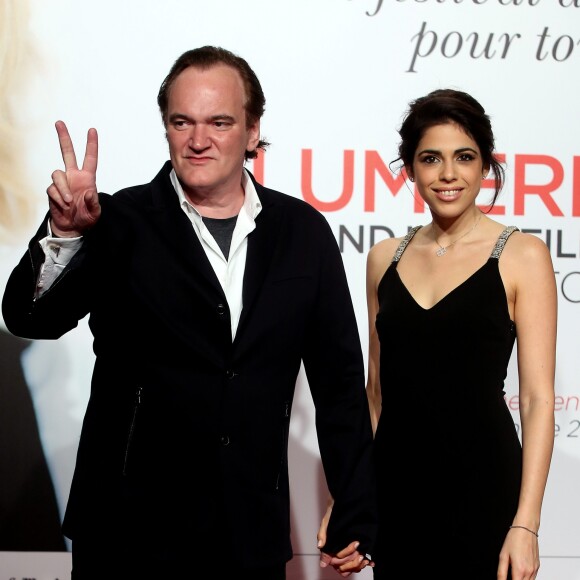 Quentin Tarantino et sa compagne Daniella Pick au photocall de la cérémonie d'ouverture du 8ème festival Lumière de Lyon, le 8 octobre 2016. © Dominique Jacovides/Bestimage