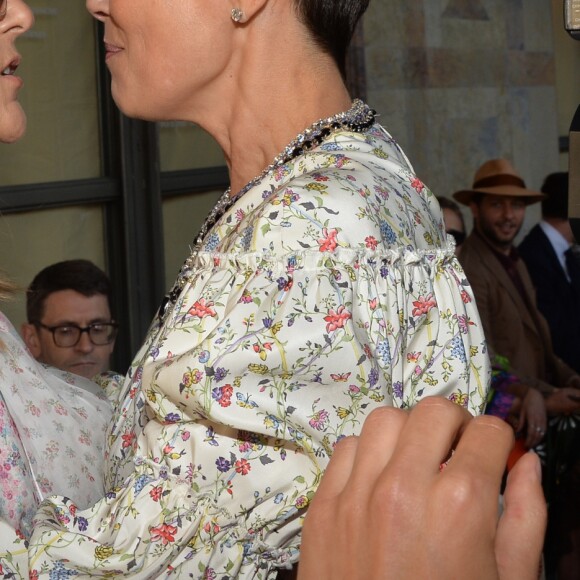 Céline Dion, Cristina Cordula - Célébrités au front row du défilé de mode Haute-Couture "Giambattista Valli" collection Automne-Hiver 2017/2018 au Petit Palais à Paris, France, le 3 juillet 2017. © CVS-Veeren/Bestimage