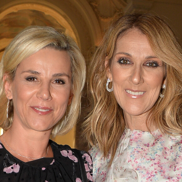 Laurence Ferrari, Céline Dion au défilé de mode Haute-Couture "Giambattista Valli" collection Automne-Hiver 2017/2018 au Petit Palais à Paris, France, le 3 juillet 2017. © CVS-Veeren/Bestimage