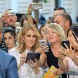 Semi Exclusif - Céline Dion arrive à l'hôtel Royal Monceau après le défilé Giambattista Valli le 3 juillet 2017.