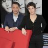 Exclusif - Enregistrement de l'émission de Marc-Olivier Fogiel "Le Divan" avec Christine Angot en tant qu'invitée, qui a été diffusée le 27 juin sur France 3. Paris, le 24 mars 2017. © Romuald Meigneux/Bestimage