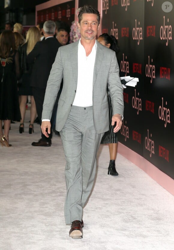 Brad Pitt à la première ''Okja'' à AMC Lincoln Square Theater à New York, le 8 juin 2017.