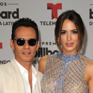 Marc Anthony et sa femme Shannon de Lima à la conférence de presse Billboard Latin Music Awards à Miami, le 28 avril 2016