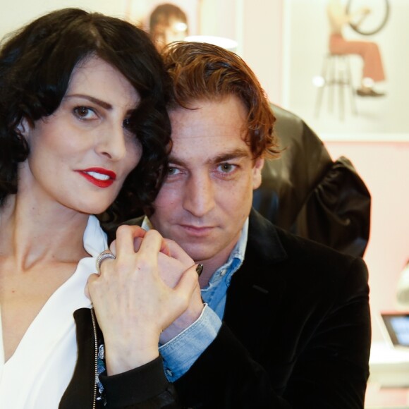 Sylvie Ortega Munos, Ludovic Chancel lors de la soirée de lancement en exclusivité du magazine Façade 16, le numéro des 40 ans chez colette, en présence des créateurs et de tous les artistes et personnalités de Façade 16 à Paris, France, le 23 février 2017. © Marc Ausset-Lacroix/Bestimage