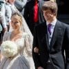 Cérémonie religieuse du mariage du prince Ernst August Jr de Hanovre et de Ekaterina Malysheva en l'église Marktkirche de Hanovre le 8 juillet 2017