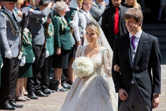 Cérémonie religieuse du mariage du prince Ernst August Jr de Hanovre et de Ekaterina Malysheva en l'église Marktkirche de Hanovre le 8 juillet 2017