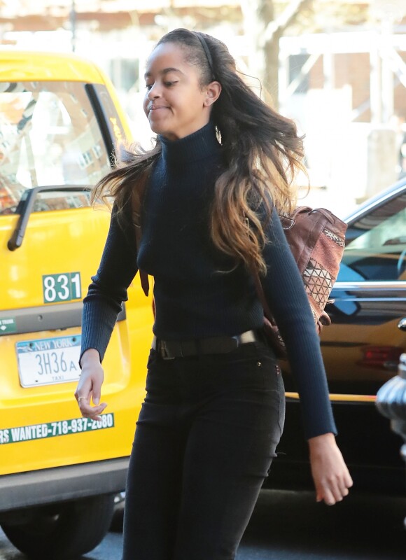 Malia Obama dans les rues de New York, le 24 février 2017