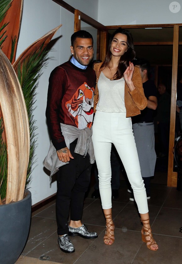 Dani Alves et Joana Sanz le 10 mai 2016 à Barcelone.