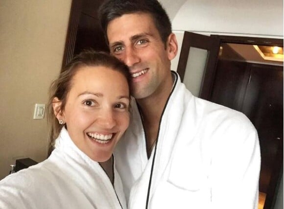 Novak Djokovic et sa femme Jelena posent sur Instagram, le 10 juillet 2017