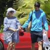 Exclusif Le joueur de tennis Novak Djokovic et sa femme Jelena Ristic enceinte, à Marbella, en Espagne, le 1er mai 2017.