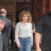 Jennifer Lopez se rend sur le tournage de la série 'Shades of Blue' dans le quartier de Brooklyn à New York, le 6 juin 2017