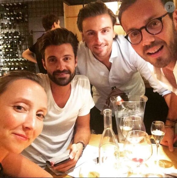 Audrey Lamy avec son compagnon et des amis, sur Instagram, le 16 août 2016