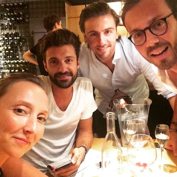 Audrey Lamy avec son compagnon et des amis, sur Instagram, le 16 août 2016