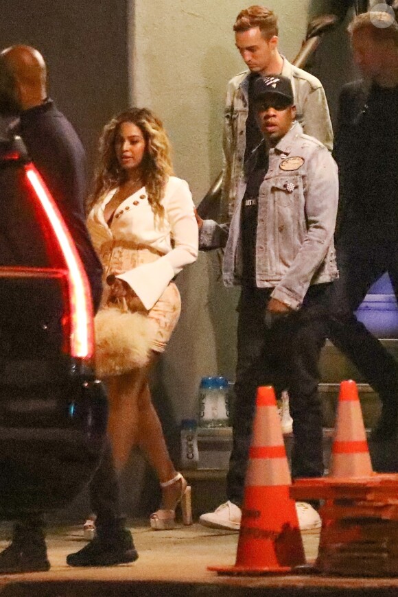 Exclusif - Beyonce et son mari Jay Z à la sortie des studios de Mack Sennett à Los Angeles, le 14 juillet 2017