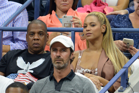 Beyoncé et son mari Jay Z pendant l'US Open 2016 au USTA Billie Jean King National Tennis Center à Flushing Meadow, New York City, New York, Etats-Unis, le 1er Septembre 2016.