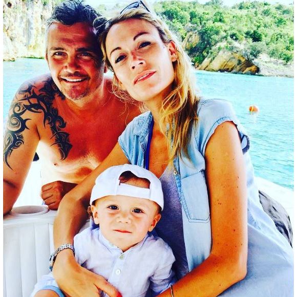 Richard Virenque avec sa compagne Marie-Laure et leur fils Eden. Photo postée sur Instagram le 25 février 2016.