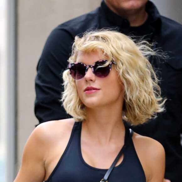 Exclusif - Taylor Swift, avec sa nouvelle de coupe de cheveux, sort de sa séance de gym à New York, le 6 septembre 2016.