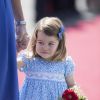 Arrivée du prince William et de Kate Middleton avec leurs enfants George et Charlotte de Cambridge à l'aéroport de Berlin-Tegel en Allemagne le 19 juillet 2017 lors de leur visite officielle.
