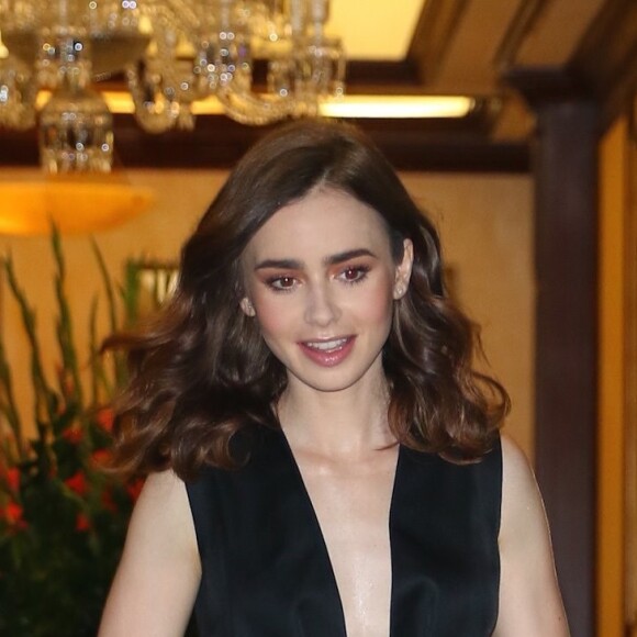 Lily Collins à la soirée en l'honneur de A.Wintour à New York. Le 26 juin 2017