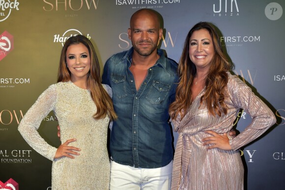 Eva Longoria, Amaury Nolasco et Maria Bravo - Célébrités lors de la soirée Global Gift à Ibiza le 21 juillet 2017.