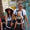 Exclusif - Megan Fox et son mari Brian Austin Green sont allés déjeuner au restaurant mexicain "Los Arroyos Montecito" avec leurs enfants Noah Shannon, Bodhi Ransom et Journey River, le 9 juillet 2017 à Santa Barbara