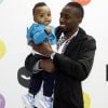 Blaise Matuidi et le petit Eden - Soirée d'inauguration de GIMmini, le 17 novembre 2016 à Orgeval.