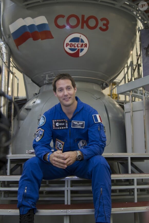 L'astronaute français Thomas Pesquet s'entraine avant de rejoindre la station spatiale internationale en novembre. Moscou, le 11 octobre 2016