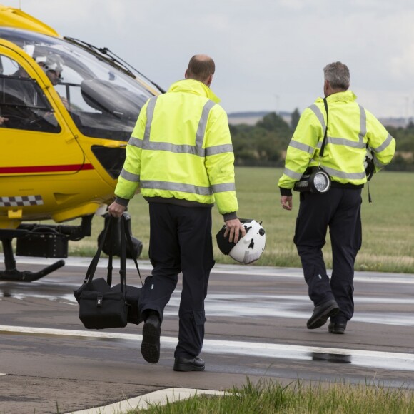 Le duc de Cambridge a vécu le 27 juillet 2017 son dernier jour en tant que pilote d'hélicoptère-ambulance pour l'association East Anglia Air Ambulance à l'aéroport Marshall près de Cambridge.