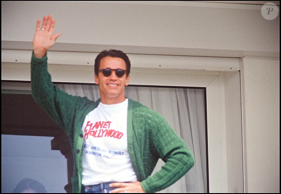 Arnold Schwarzenegger au Festival de Cannes en 1991