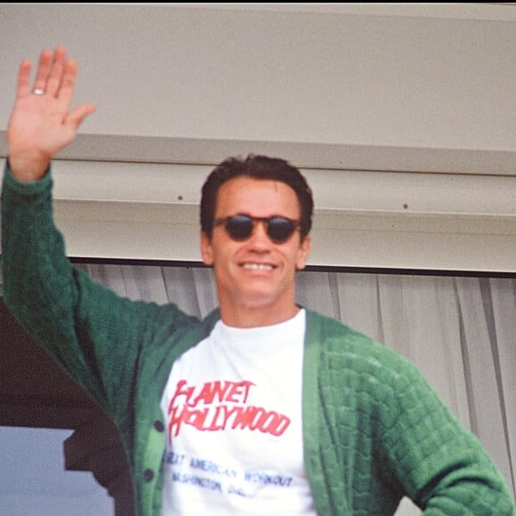 Arnold Schwarzenegger au Festival de Cannes en 1991