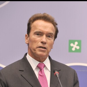 Arnold Schwarzenegger au Forum mondial des Régions, à Milan en 2009