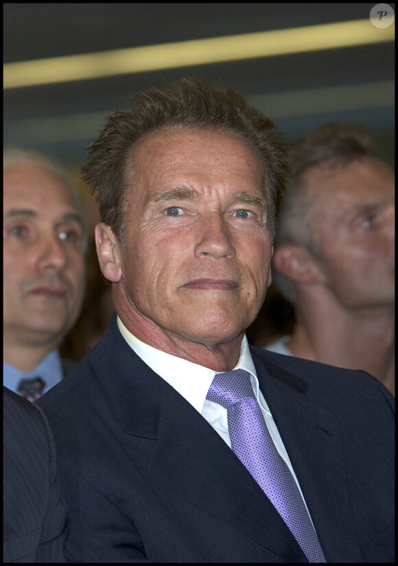 Arnold Schwarzenegger à la présentation d'une compétition de bodybuilding à Madrid en 2011