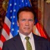 Arnold Schwarzenegger, fondateur du groupe R20 de lutte contre les effets du changement climatique, assiste à la conférence de Vienne, en presence du Dr Erwin Proell le 31 janvier 2013 