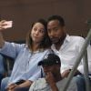 Jean-Luc Guizonne (Star Academy) et sa compagne Charlotte Namura (Téléfoot) au match amical France - Angleterre au Stade de France le 13 juin 2017. © Cyril Moreau/Bestimage  Celebs attend soccer game France vs England at Stade de France in Saint Denis (North Paris) on june 13th 201713/06/2017 - Saint-Denis