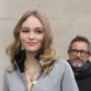 Lily-Rose Depp - Arrivées au défilé de mode prêt-à-porter automne-hiver 2017/2018 "Chanel" au Grand Palais à Paris. Le 7 mars 2017 © CVS-Veeren / Bestimage
