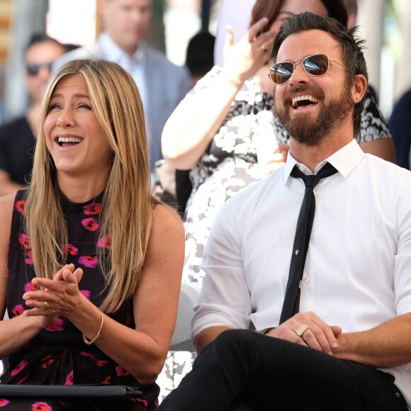 Jennifer Aniston et son mari Justin Theroux - Jason Bateman reçoit son étoile sur le Walk of Fame à Hollywood, le 26 juillet 2017